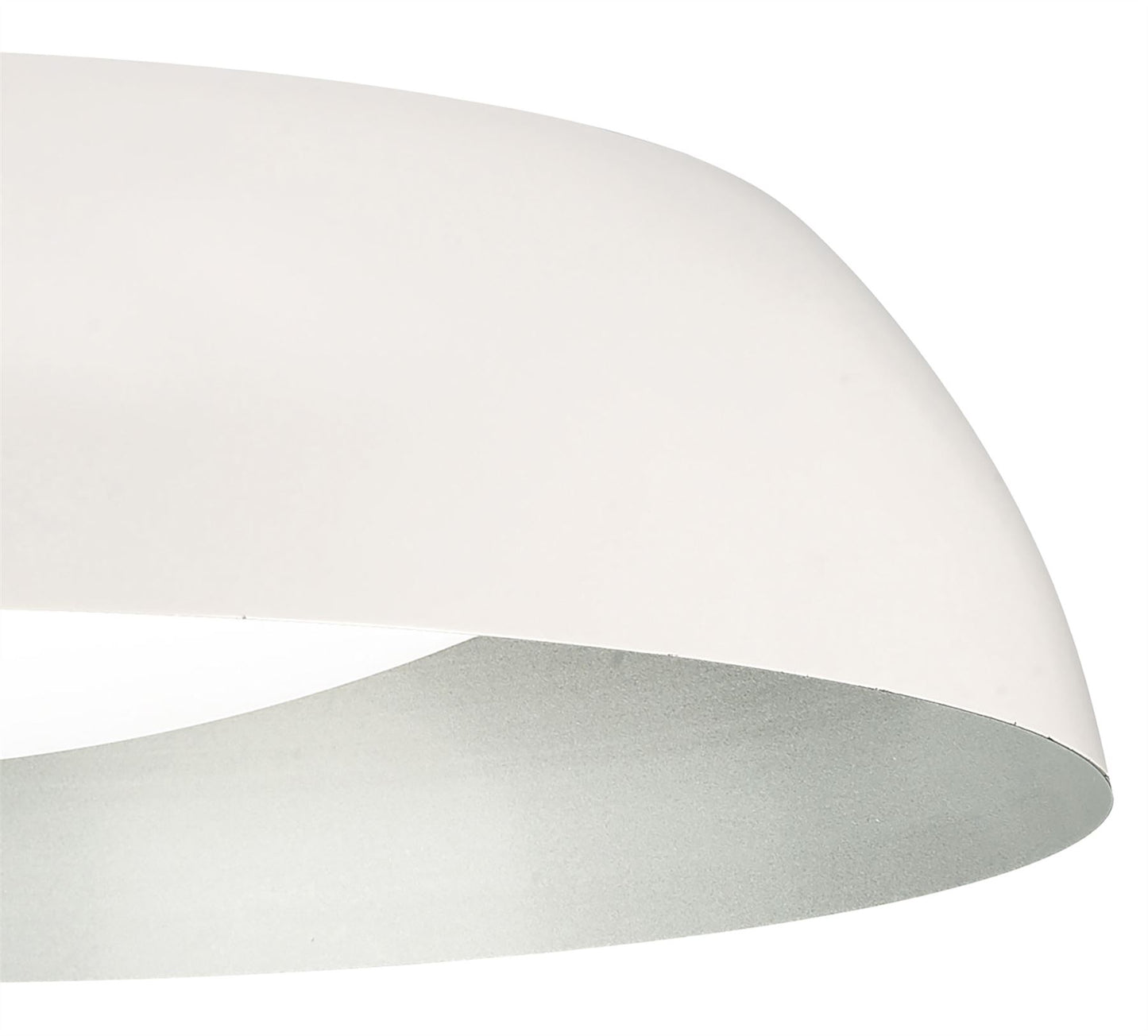 Mantra M4846 Argenta Ceiling Large 30W LED 3000K, 3000lm, Matt White/Silver/White Acrylic, 3yrs Warranty - M4846 Ceiling