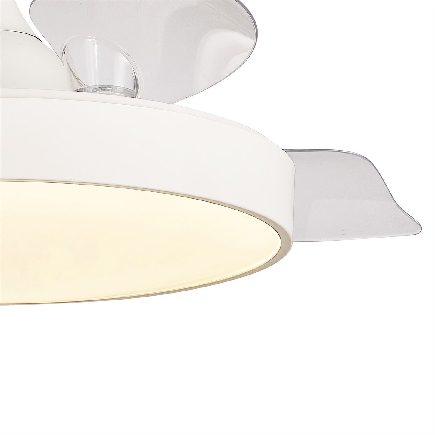 Alaska 50cm 50W LED Dimmable Ceiling Light With Built-In 30W DC Fan, 2700-5000K Remote & APP Control, 3300lm, White, 5yrs Warranty