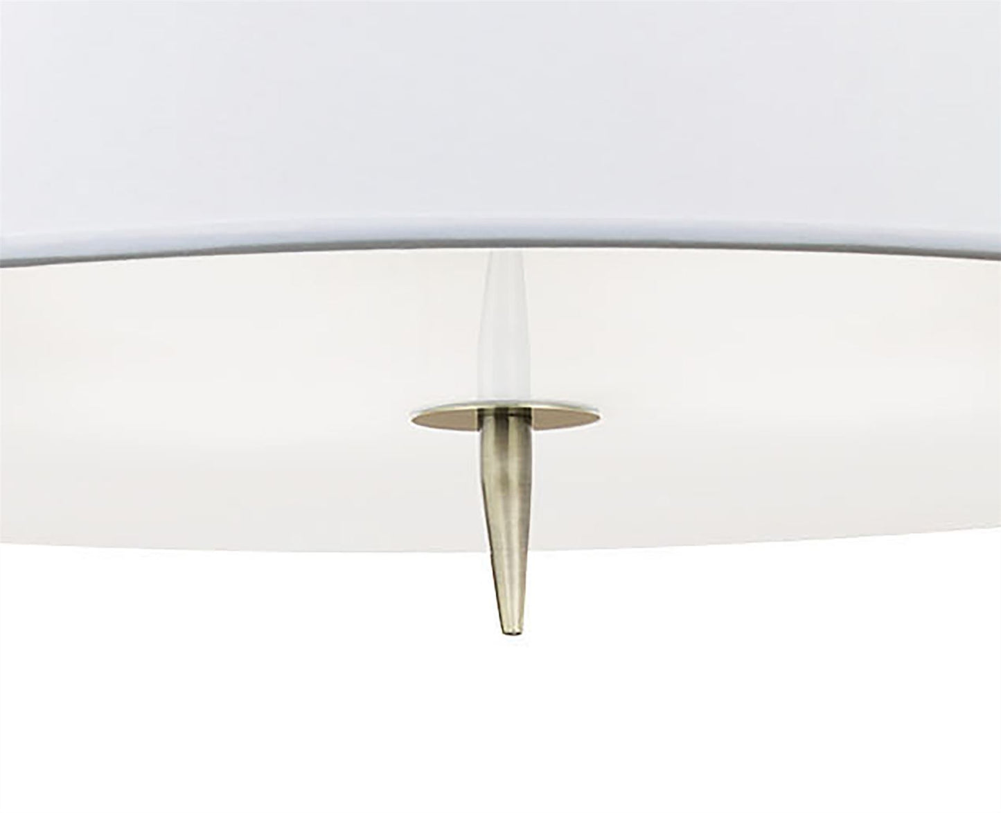Mantra Ninette 60cm Pendant 4 Light E27, Antique Brass with Ivory White Shades