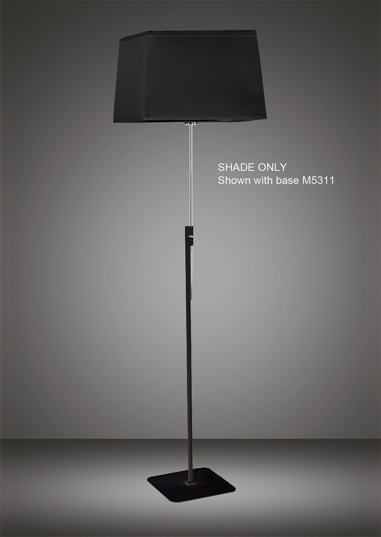 Mantra M5315 Habana Bkack Square Shade 355/355x250mm, Suitable for Floor Lamps