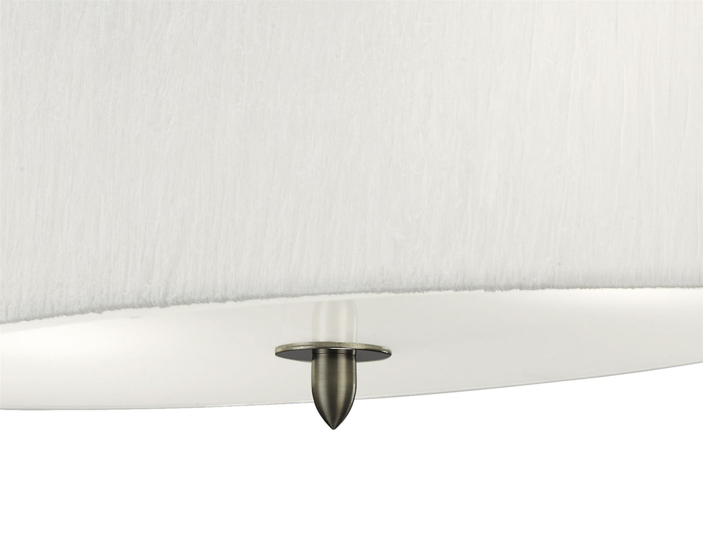 Mantra M3710 Lua Oval Semi Ceiling 2 Light E27, Satin Nickel with White Shade