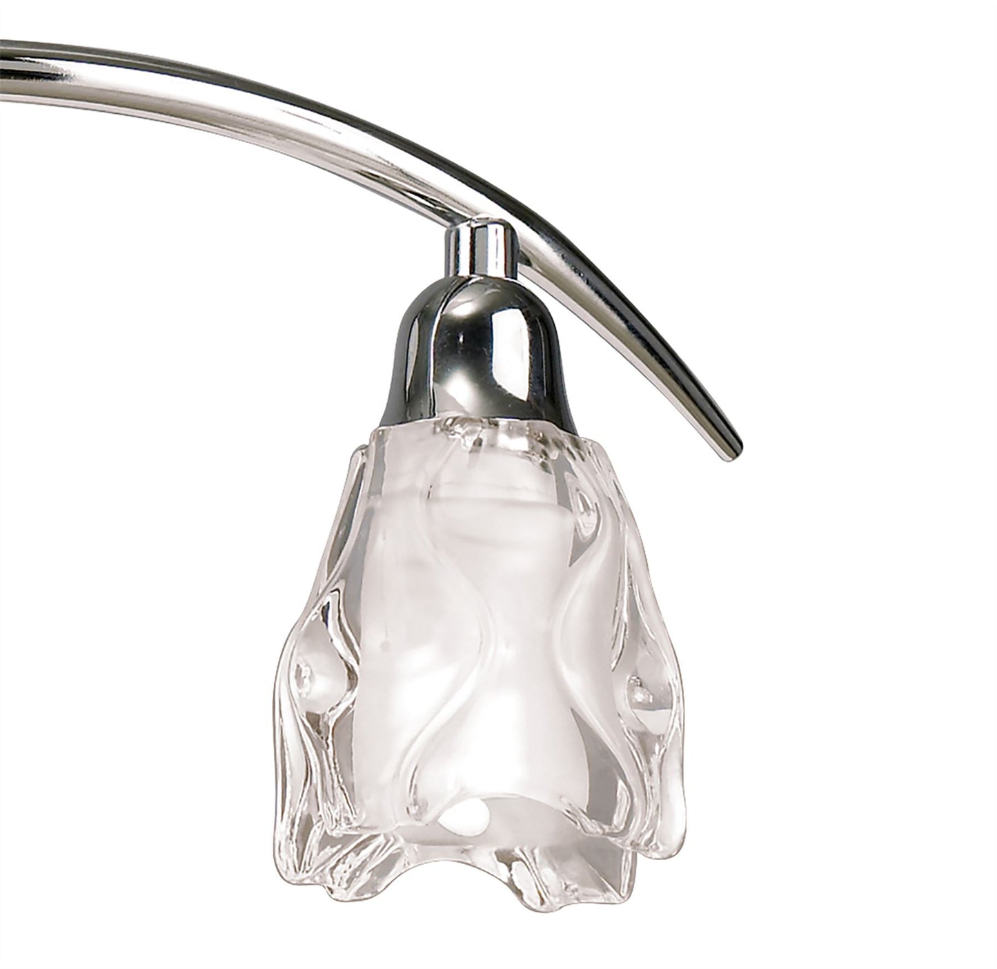 Mantra Amel 51cm Telescopic Convertible To Semi Flush 4 Light L1/SGU10, Polished Chrome, CFL Lamps INCLUDED