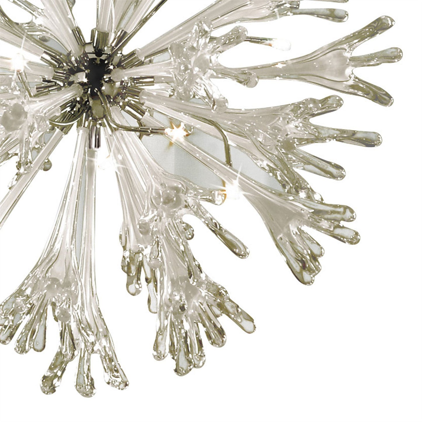 Diyas Love 82cm Large 11 Light G4 Polished Chrome/White Glass, NOT LED/CFL Compatible Item Weight: 19kg Ceiling Pendant Light Fitting