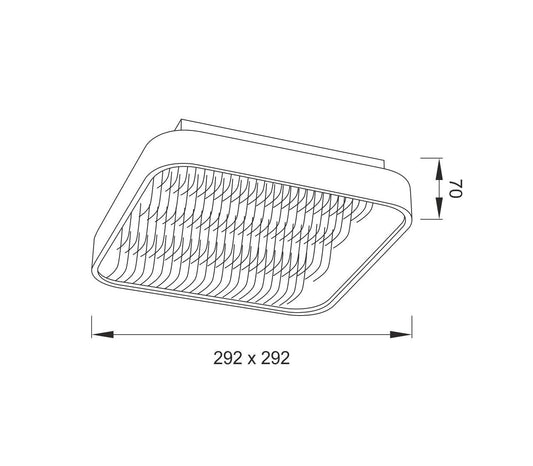 Mantra Fusion M5341 Reflex Flush 29cm Square 18W LED 3000K + 6000K, 1180lm, Aluminium/ Acrylic, 3yrs Warranty - M5341 Ceiling
