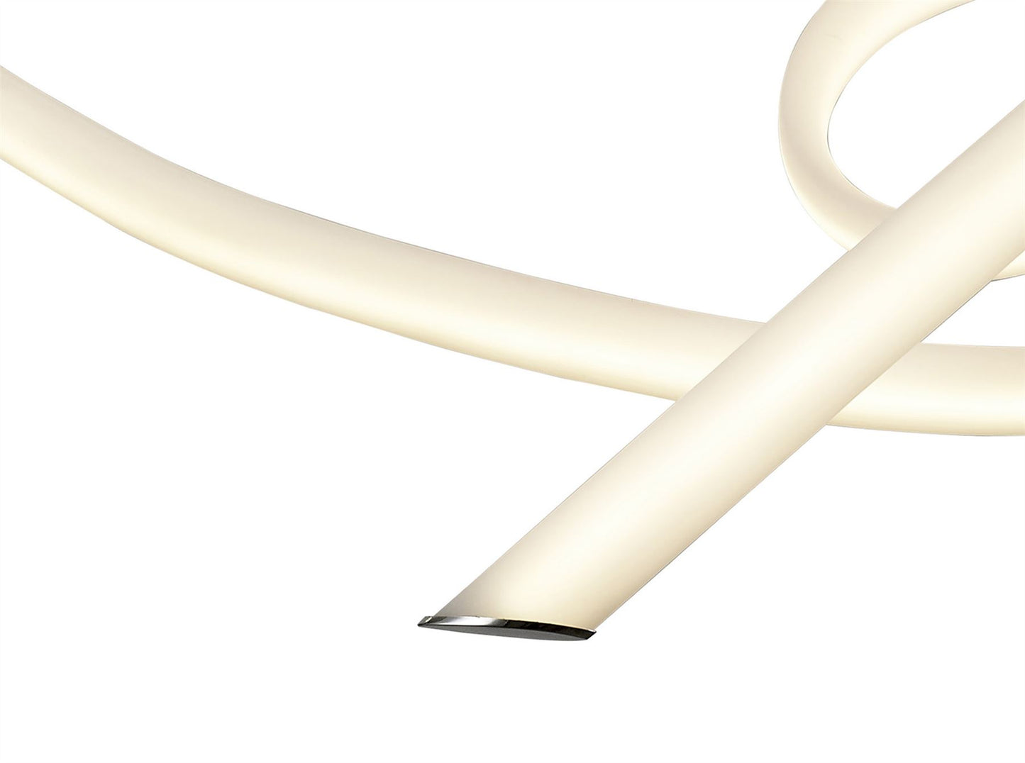 Mantra Armonia Semi Flush Medium Ribbons, 60W LED, 3000K, 4500lm, Polished Chrome/Frosted Acrylic, 3yrs Warranty Ceiling