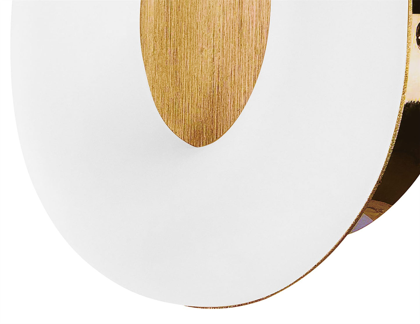 Mantra Fusion Juno Wall Light 5W LED 3000K, 450lm, Satin Gold/Frosted Acrylic/Gold, 3yrs Warranty