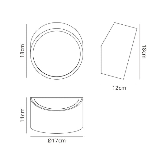 Mantra M5482 Mini Wall Light Round 2x5W G9 LED (not incl.), Silver