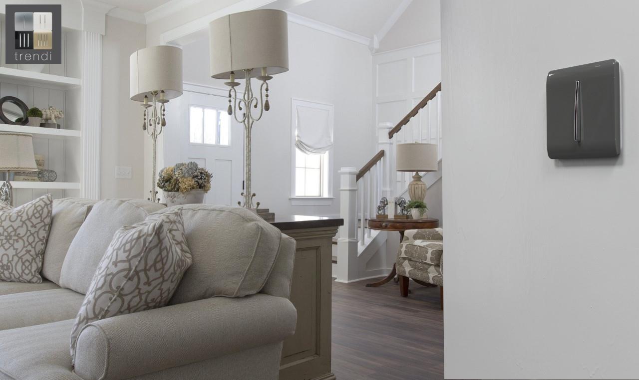 Trendi Artistic Modern Glossy Home Automation Switch Warm Grey