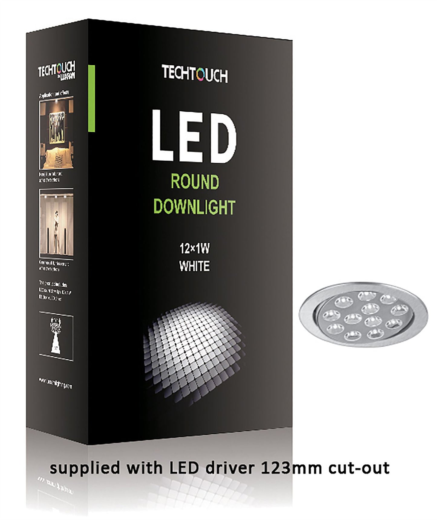 Techtouch Tech Downlight LED Adjustable Round Downlight 12x1W 30°