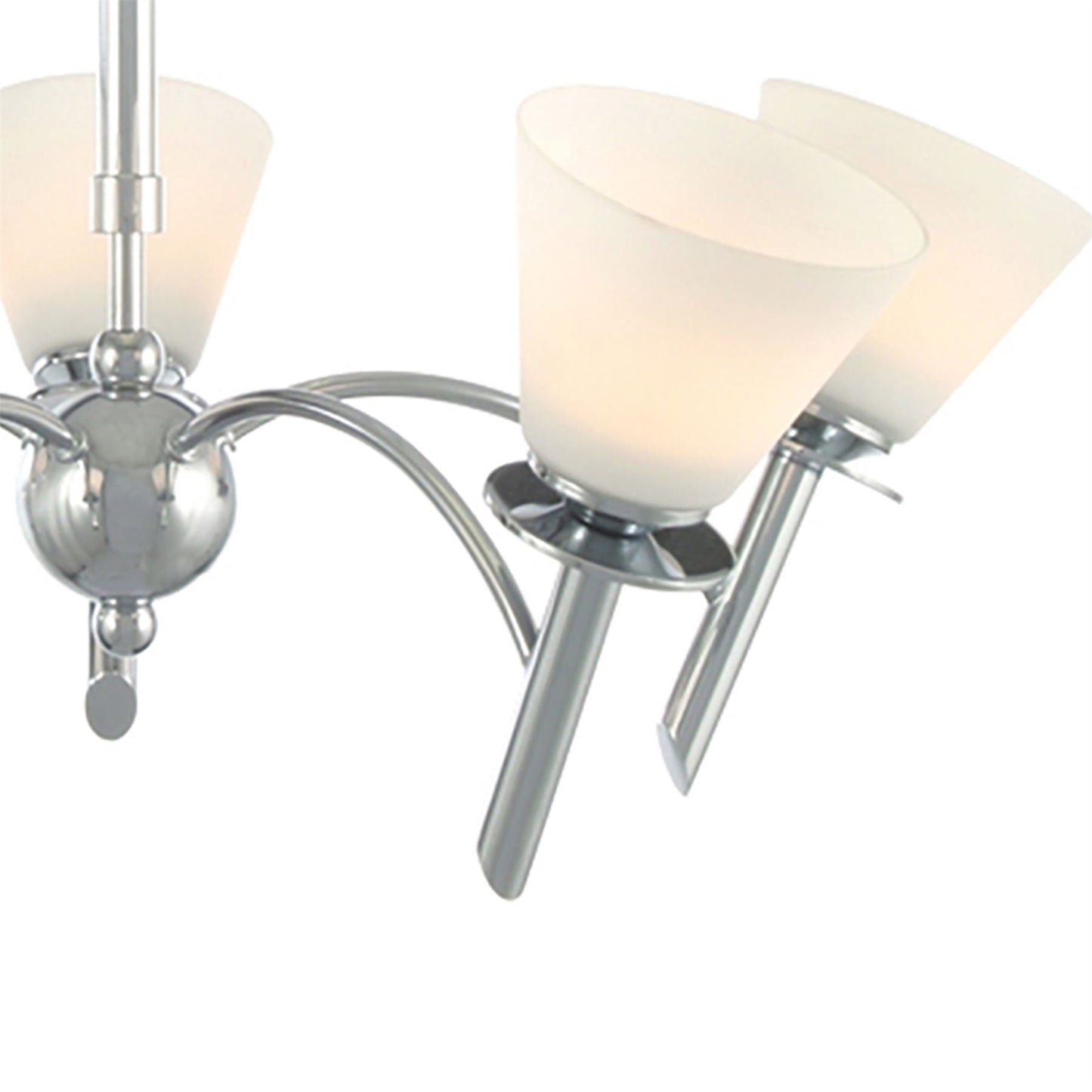 Diyas Kristina 45cm 5 Light G9 Polished Chrome/Opal Glass Ceiling Pendant Light Fitting