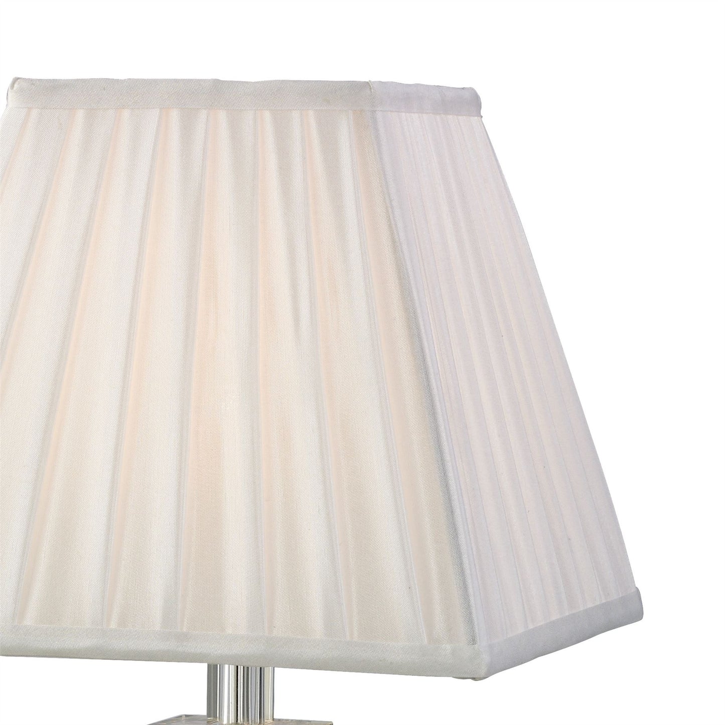 Diyas Dusit Crystal Table Lamp WITHOUT SHADE 1 Light E14 Silver Finish