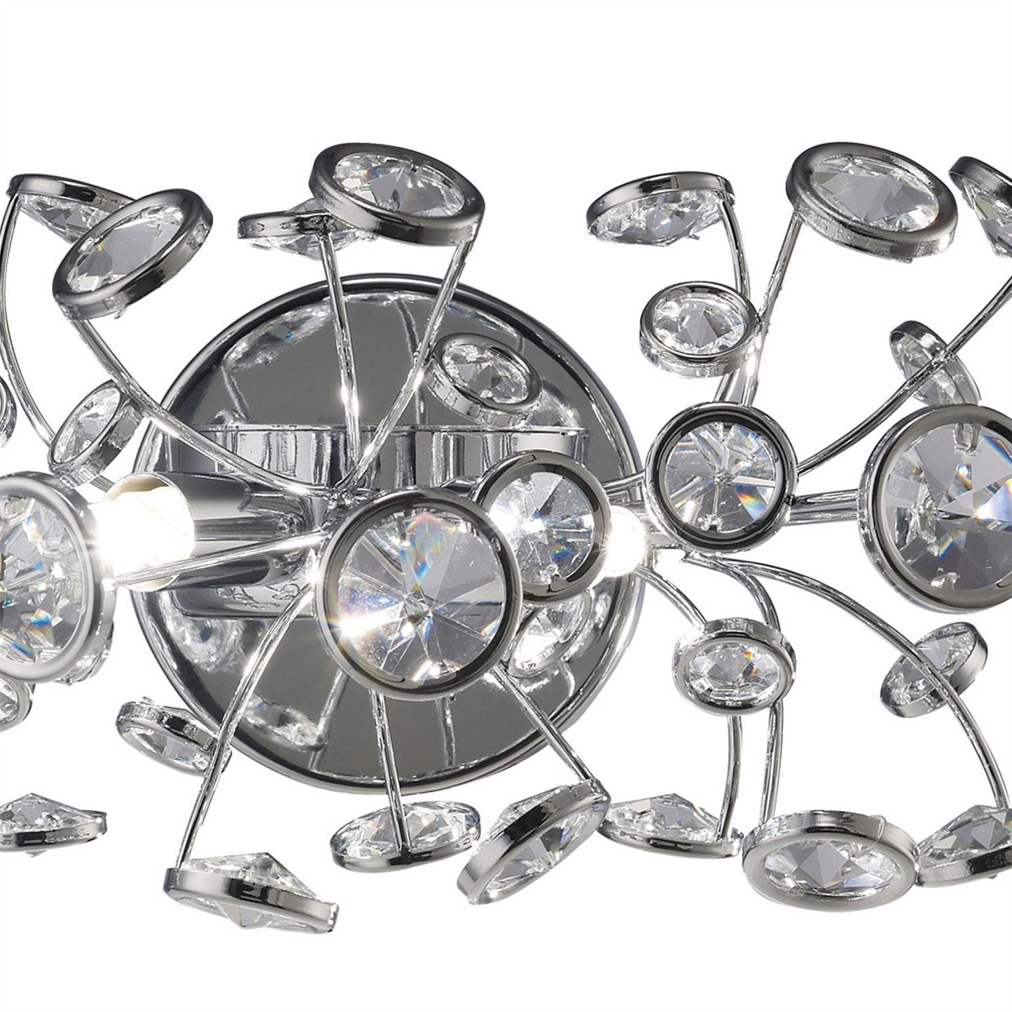 Diyas Savanna Wall Light Switched 2 Light G9 Polished Chrome/Crystal