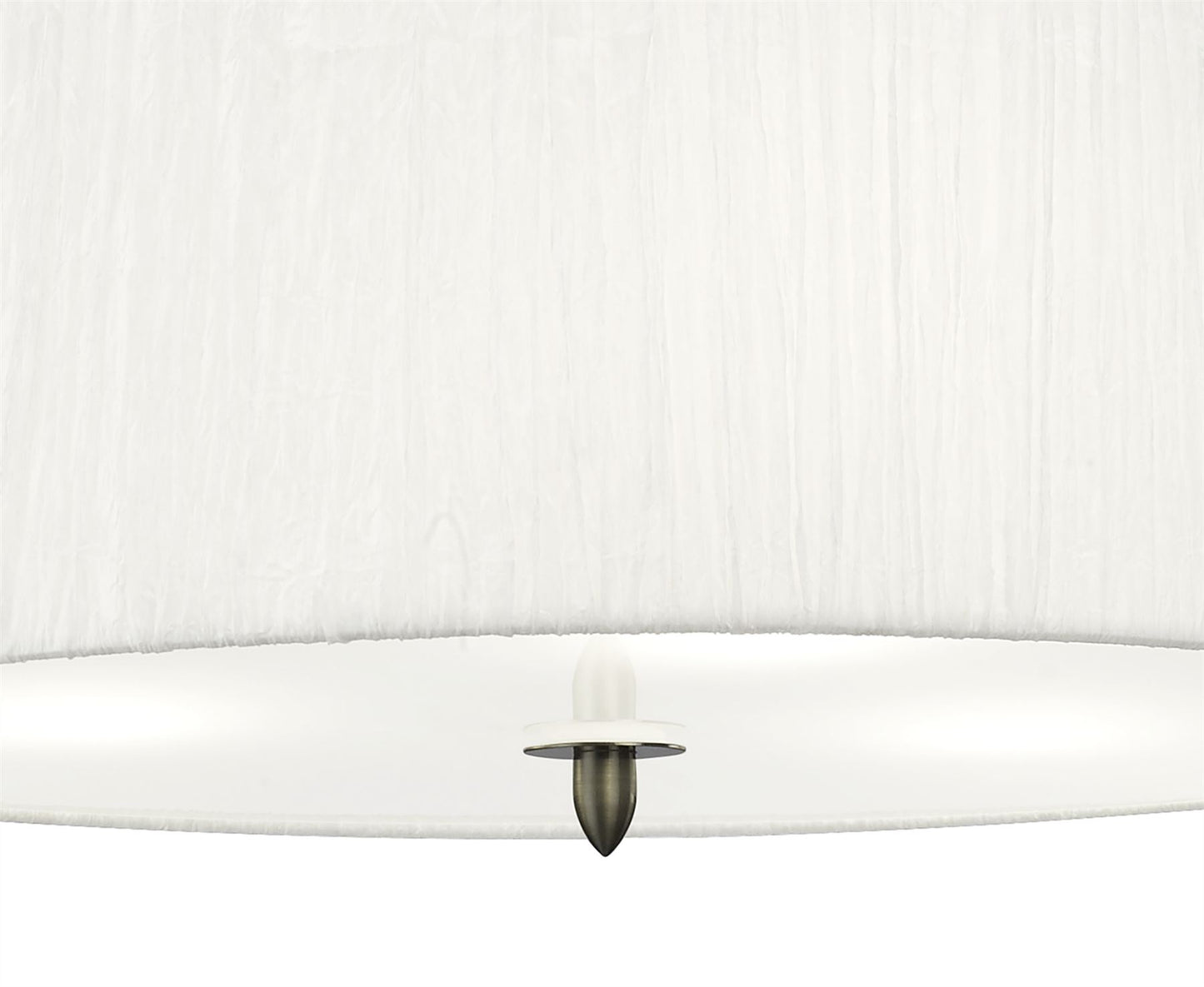 Mantra M3704 Lua Pendant 3 Light E27, Satin Nickel with White Shade