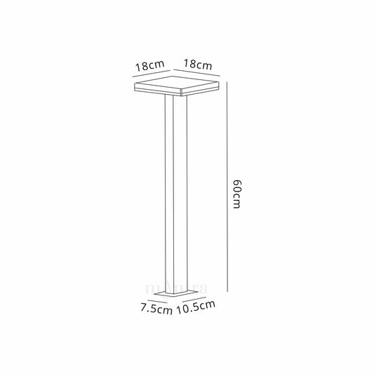 Mantra Fusion Tignes Pillar Lamp, 10W LED, 3000K, 700lm, IP54, Anthracite, 3 Years Warranty