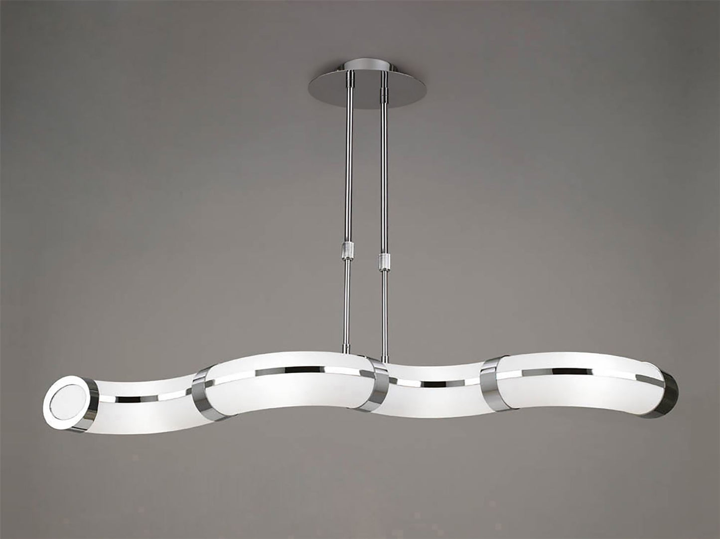 Mantra Guss GU10 Guss Telescopic GU10 4 Light L1, SGU10 Bar, Polished Chrome, White Acrylic, CFL Lamps INCLUDED