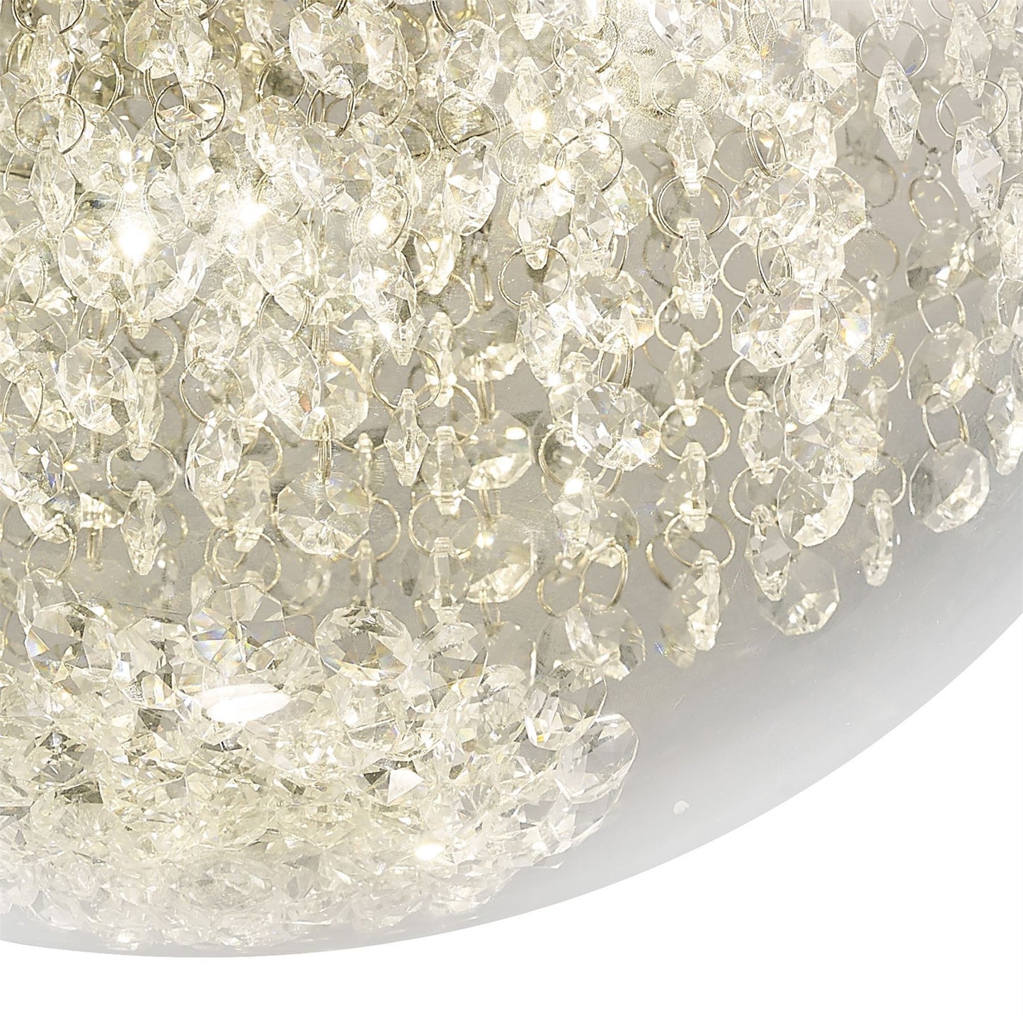 Diyas Harper Medium 12W 950lm LED 4000K Polished Chrome/Crystal, 3yrs Warranty - IL80011 Crystal Ceiling Light Fitting