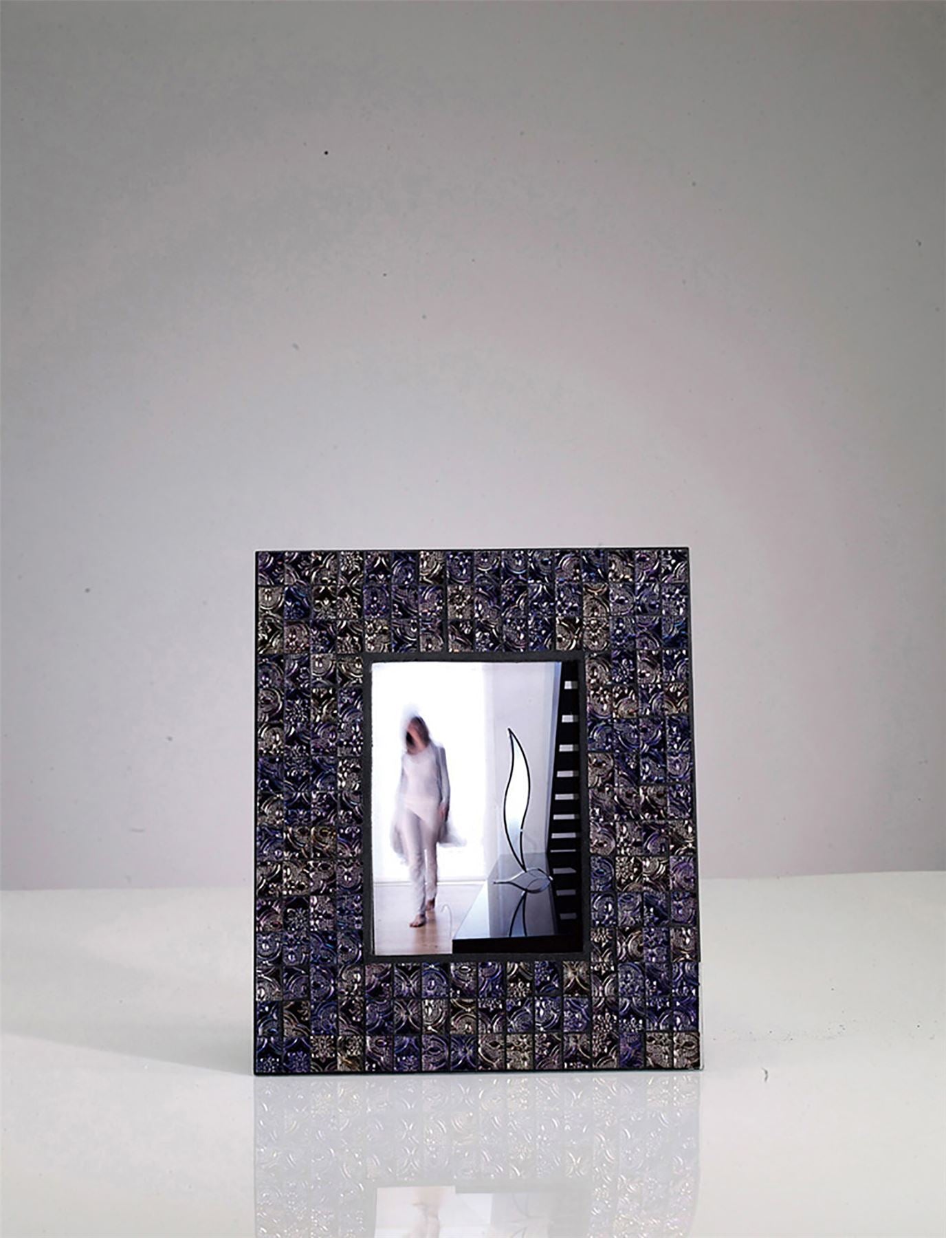Diyas Home (DH) Carissa Mosaic Photo Frame Purple/Multi-Colour Mosaic