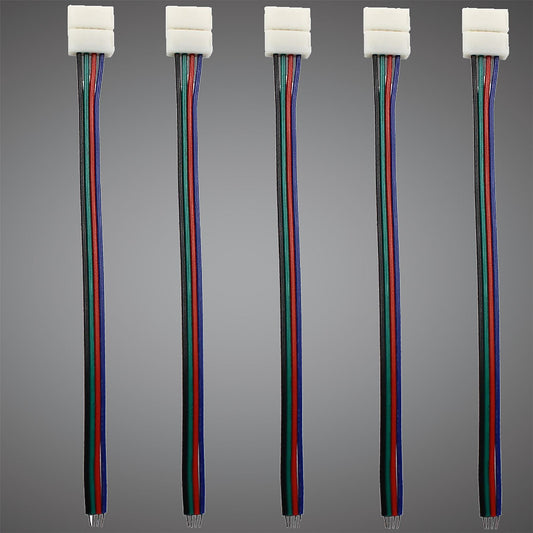 Techtouch LED Strips (Pack Of 5) Single Ended RGB Connector (120mm Strip) Strip