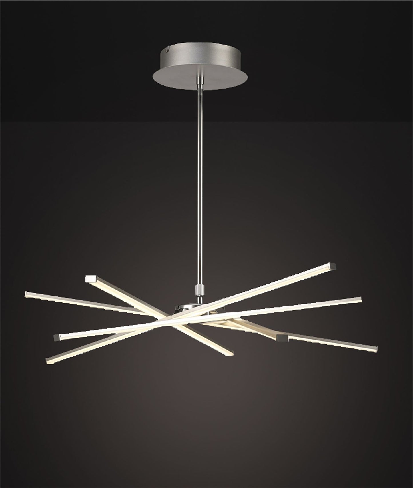 Mantra M5915 Star LED Pendant 69cm Round 42W 3000K, 3700lm, Silver/Frosted Acrylic/Polished Chrome, 3yrs Warranty