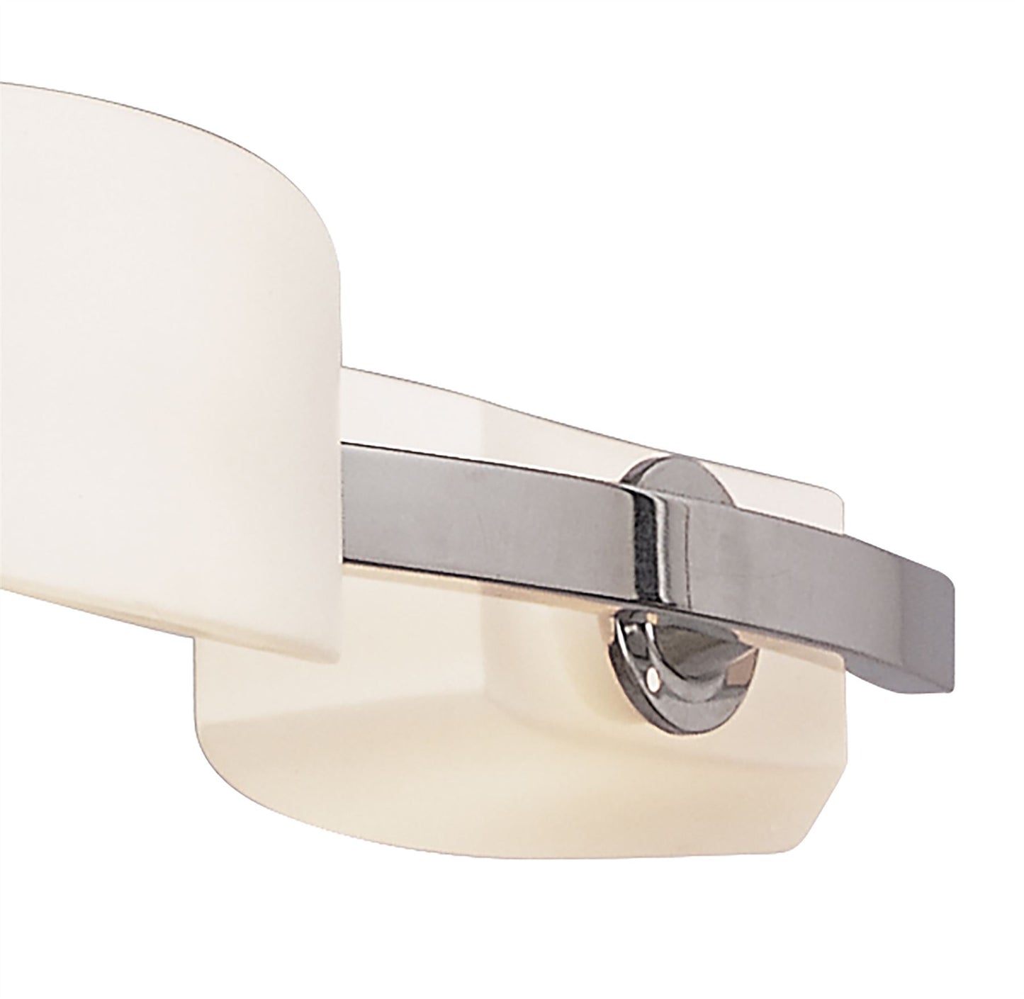 Mantra Lupa Telescopic Pendant Linear Bar 4 Light G9, Polished Chrome/Frosted White Glass