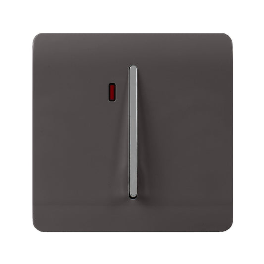 Trendi Artistic Modern Glossy 45 A Tactile Light Switch & Neon Insert Dark Brown