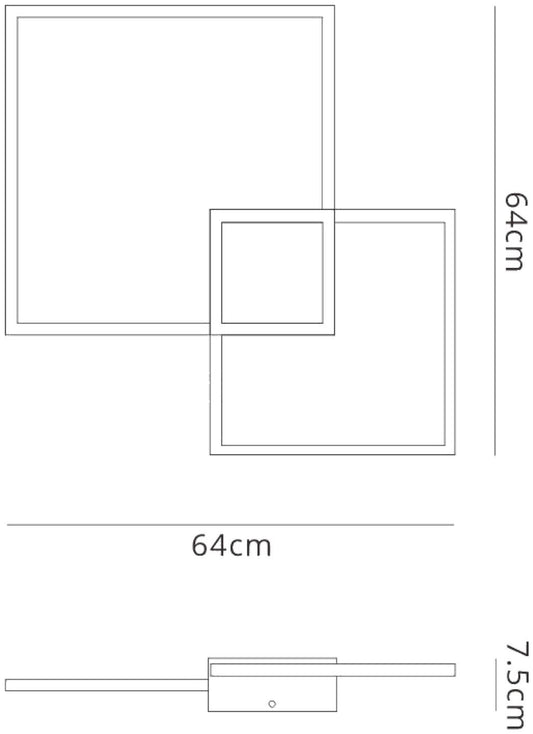 Mantra Fusion Mural Wall Light, 48W LED, 3000K, 3600lm, White, 3yrs Warranty