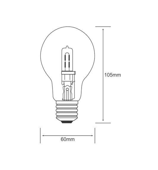 Luxram Halogen Trend GLS E27 Clear 40W Halogen