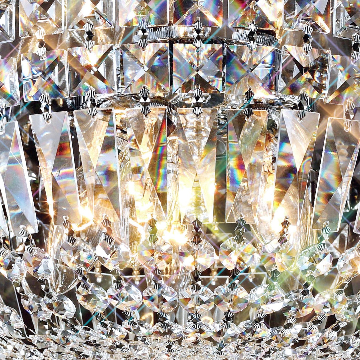 Diyas Georgina 25cm Flush 3 Light G9 Polished Chrome/Crystal Ceiling Light Fitting