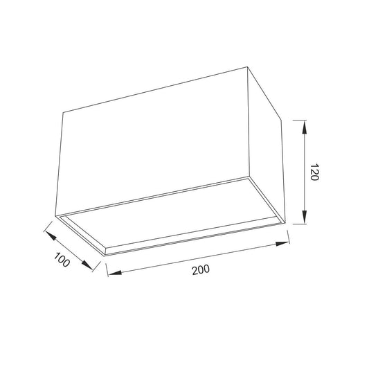 Mantra Fusion M5630 Kailua Flush Rectangular 2 x GU10, Silver - M5630 Ceiling