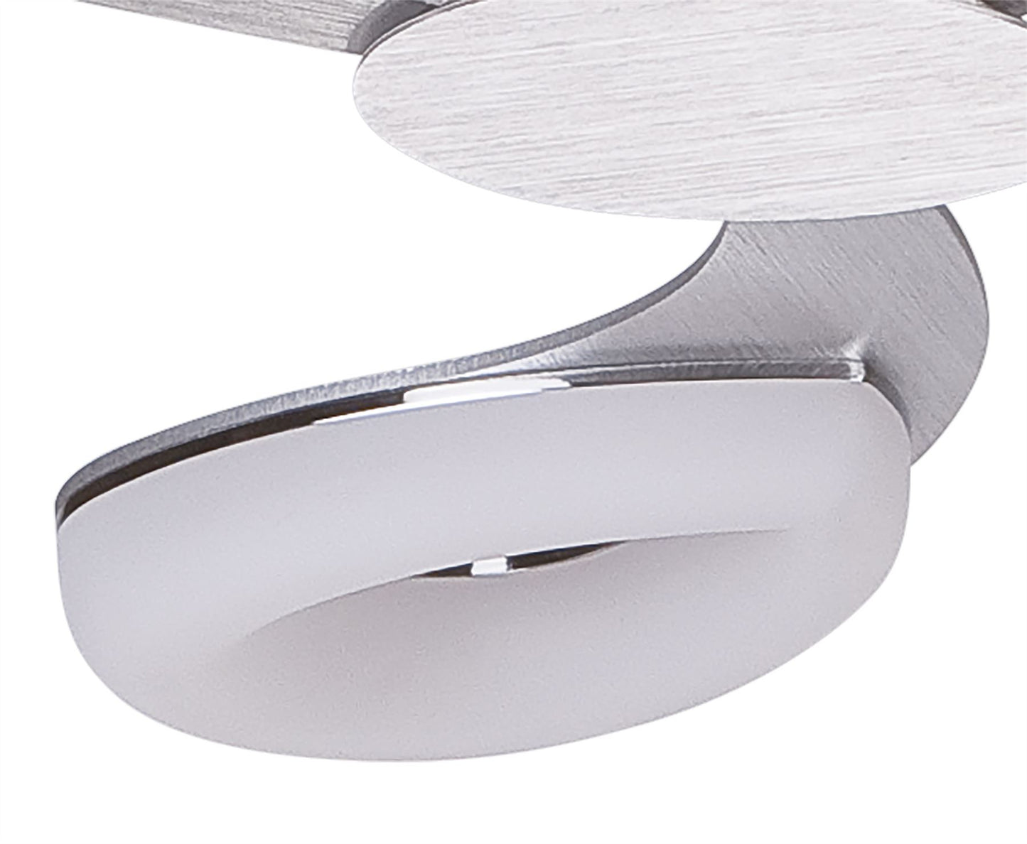 Mantra Fusion Juno 58cm Telescopic Convertible To Semi Flush 3 Light 15W LED 3000K, 1350lm, Satin Aluminium/Frosted Acrylic/Polished Chrome, 3yrs Warranty