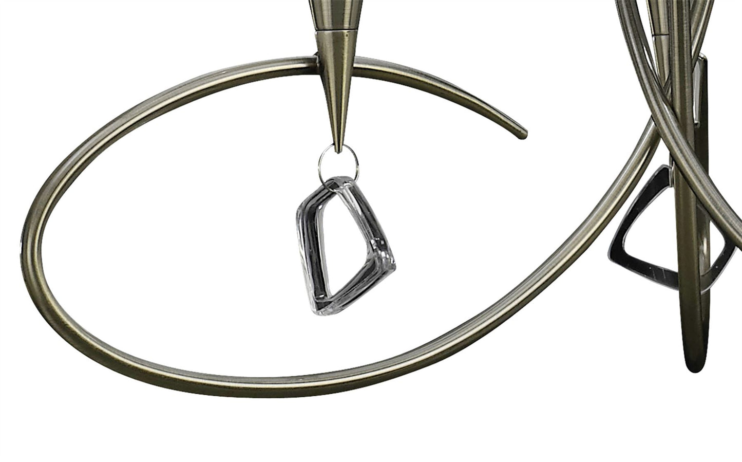 Mantra Mara 64cm Pendant 3 Light E14, Antique Brass with Ivory White Shades