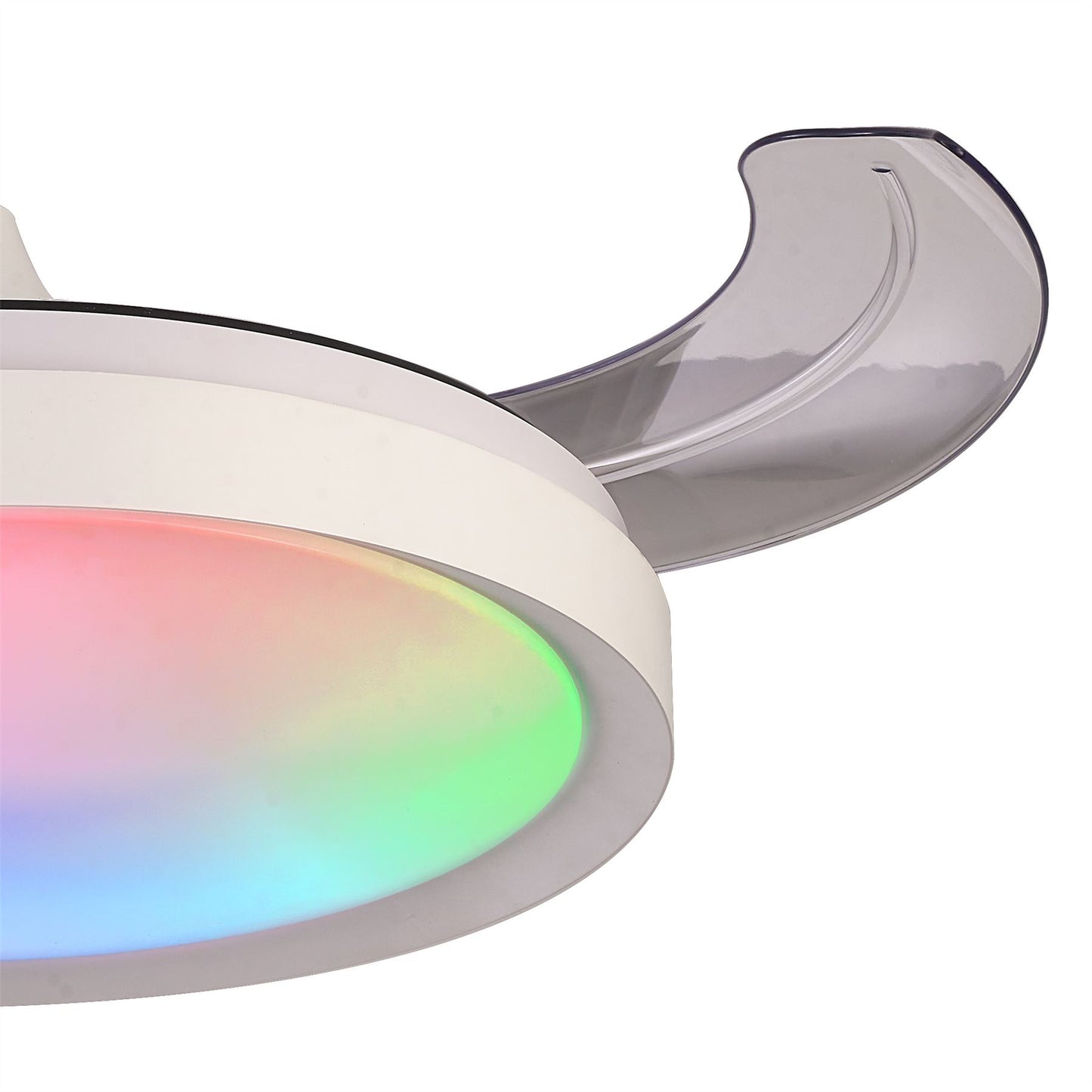 Siberia Mini 40W LED Dimmable White/RGB Ceiling Light With Built-In 28W DC Fan, 3000-6500K Remote Control, 2500lm, White, 5yrs Warranty