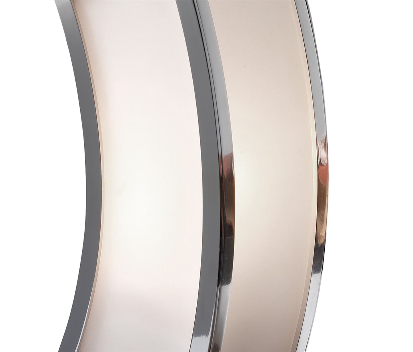 Mantra M0395 Duna E27 Table Lamp 1 Light E27, Polished Chrome/White Acrylic