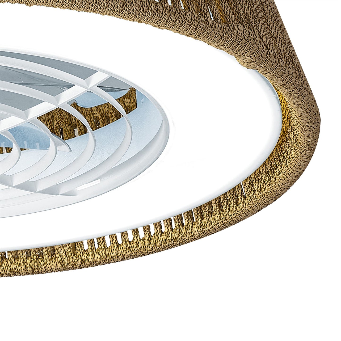Polinesia Nautica 57.5cm 55W LED Dimmable Ceiling Light With Built-In 25W DC Reversible Fan, Beige Oscu, 3800lm, 5yrs Warranty