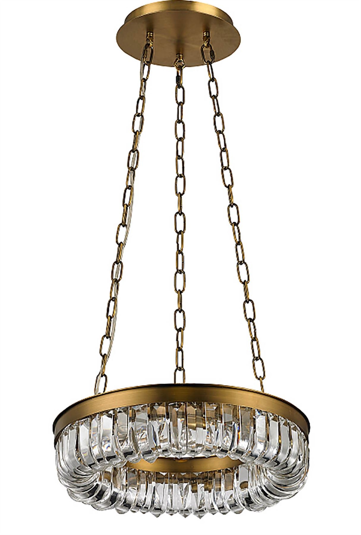 Inspired Special Pendant 9 Light G9 Brown Brass/Clear Crystal