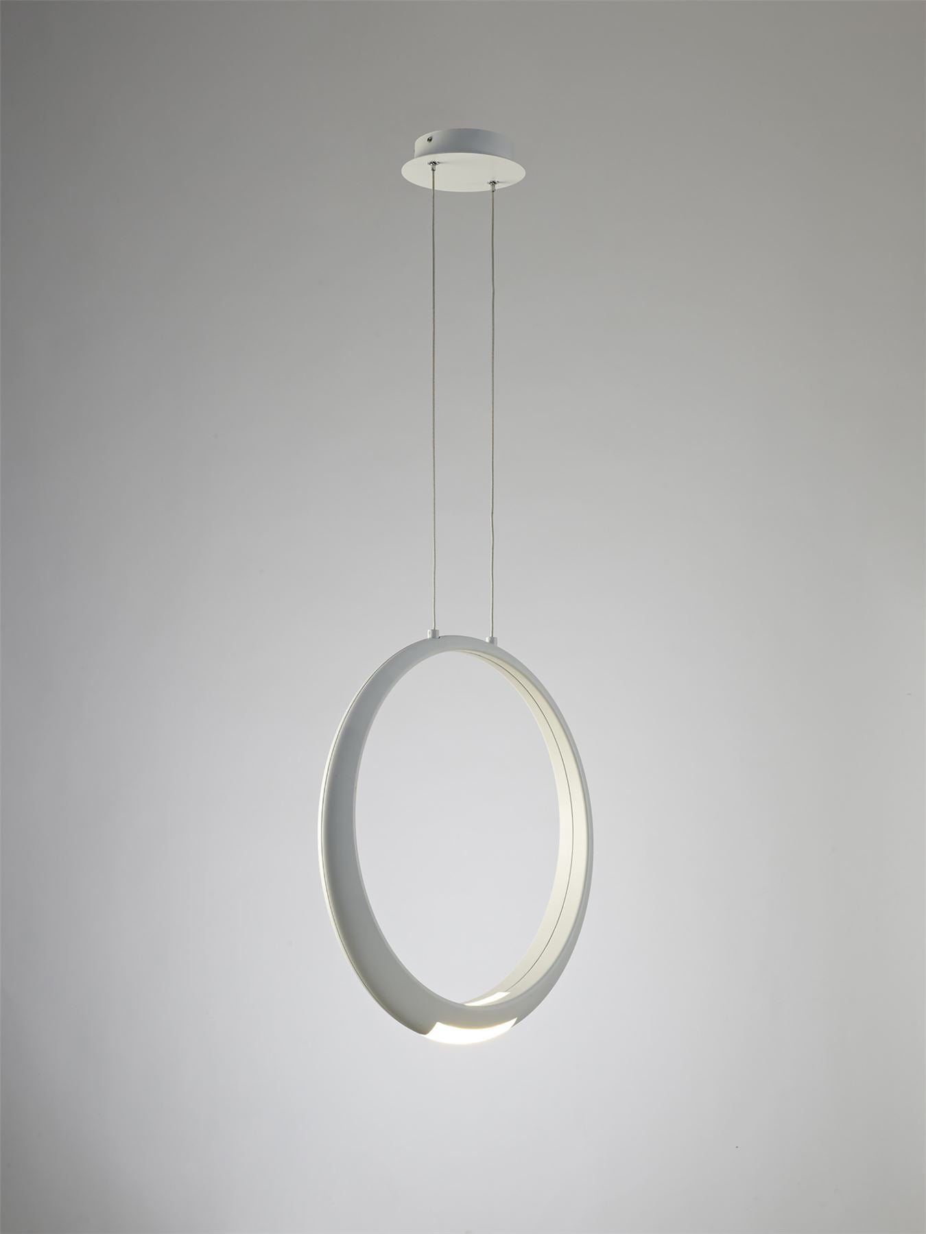 Mantra M6170 Ring Pendant 50cm Round, 23W LED, 3000K, 1600lm, White, 5yrs Warranty