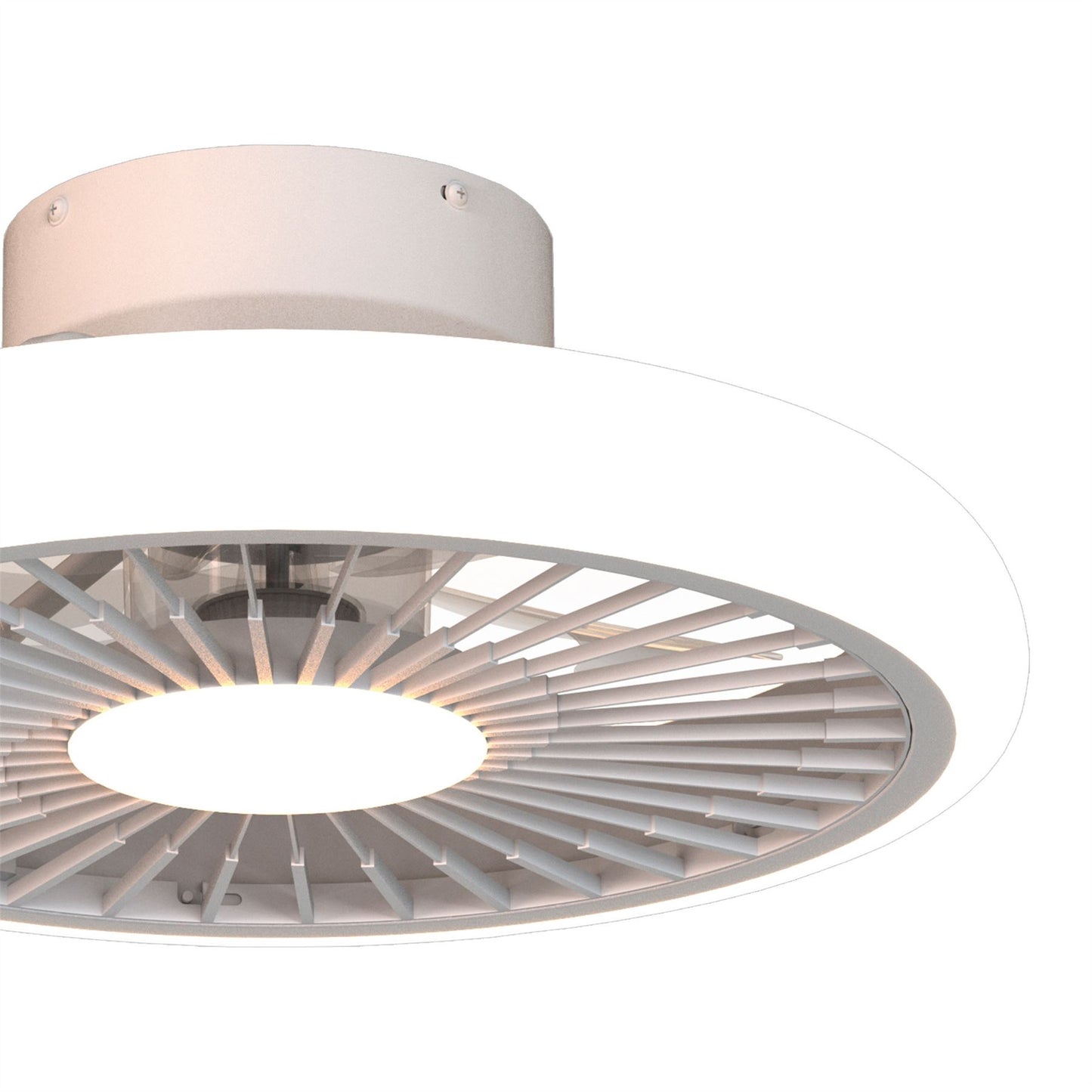 Turbo 51.2cm 55W LED Dimmable Ceiling Light With Built-In 30W DC Reversible Fan, White, 4100lm, 5yrs Warranty