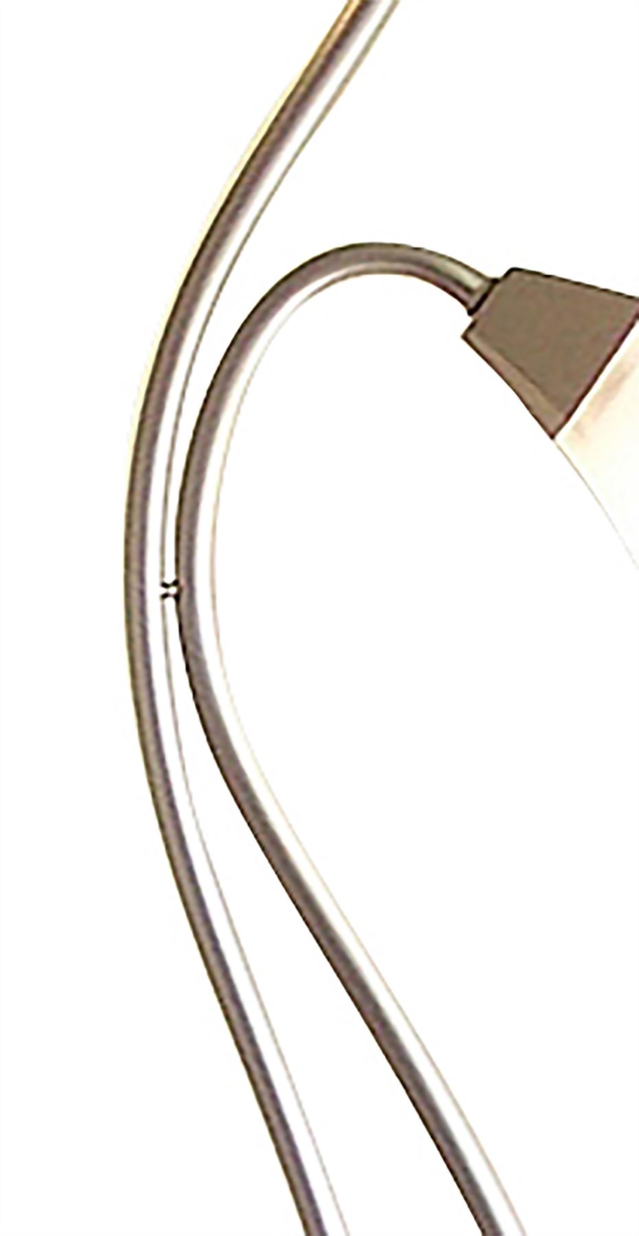 Diyas Chievo Floor Lamp with In-Line Dimmer 2 Light G9 Satin Chrome/Frosted Glass, NOT LED/CFL Compatible