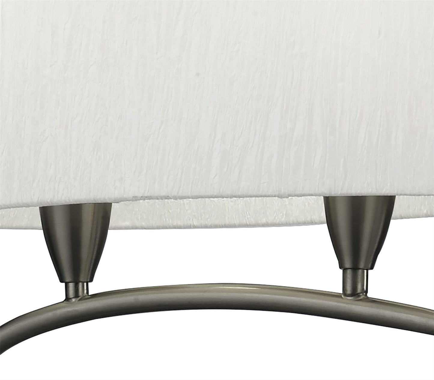 Mantra M3700 Lua Linear Pendant 2 Arm 4 Light E27, Satin Nickel with White Shades