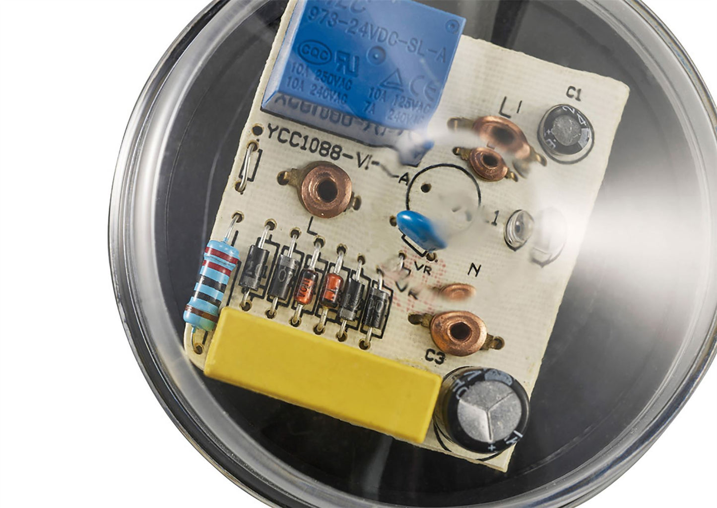 Deco Espial Wall Mounted Photocell Kit IP65 5-45Lux 10A Clear Cover/Black Ancillary