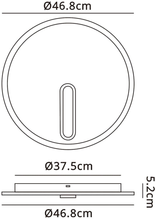 Mantra Fusion Clock 46.8cm Ceiling 47cm Round, 40W LED, 4000K, 2800lm, Sand White, 3yrs Warranty Ceiling