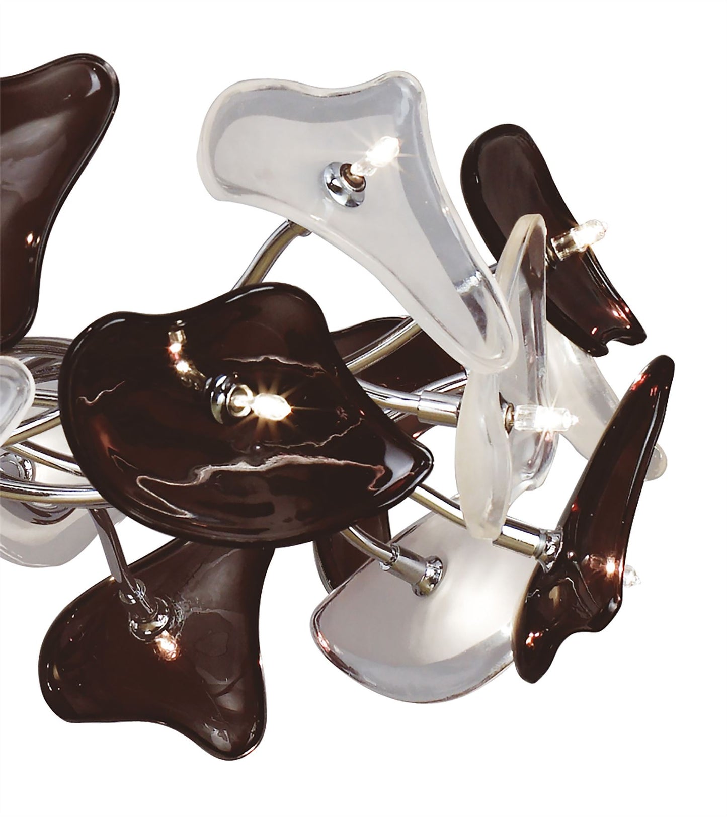 Mantra Otto 65cm Pendant 24 Light G4 Ring, Polished Chrome/Frosted Glass/Black Glass, NOT LED/CFL Compatible