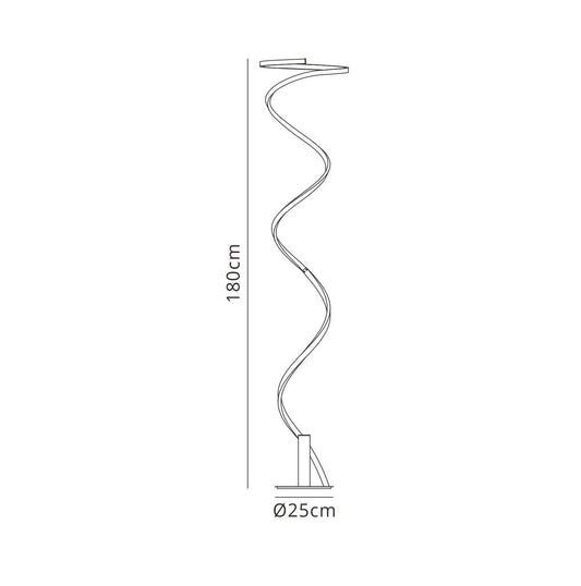 Mantra M6102 Helix Floor Lamp 180cm, 42W LED, 4000K, 3360lm, White & Chrome, 3yrs Warranty