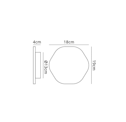Mantra Fusion MC0116 Bora Bora Wall Light 19.2cm Hexagonal 12W LED 3000K, 1080lm, Silver Paint, 3yrs Warranty
