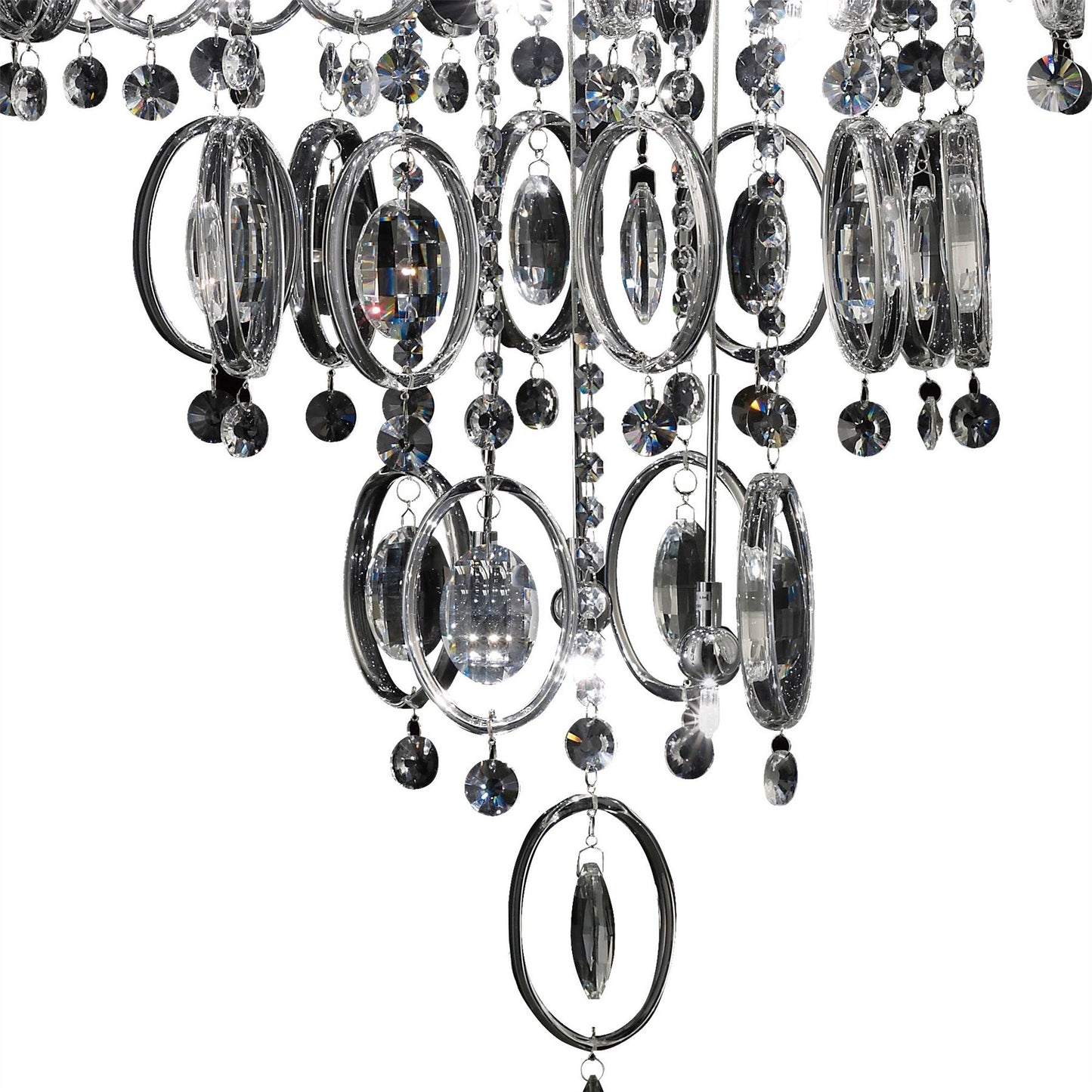 Diyas Solana 58cm 18 Light G4 Polished Chrome/Crystal, NOT LED/CFL Compatible Ceiling Pendant Light Fitting