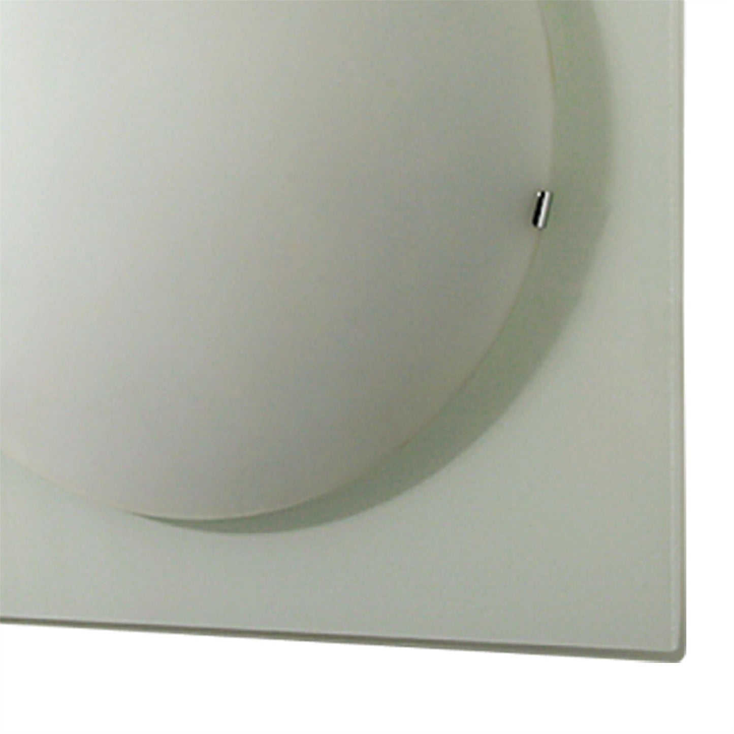 Diyas Zara Flush Light Small Square 1 Light Satin Nickel/Opal Glass Ceiling Light Fitting