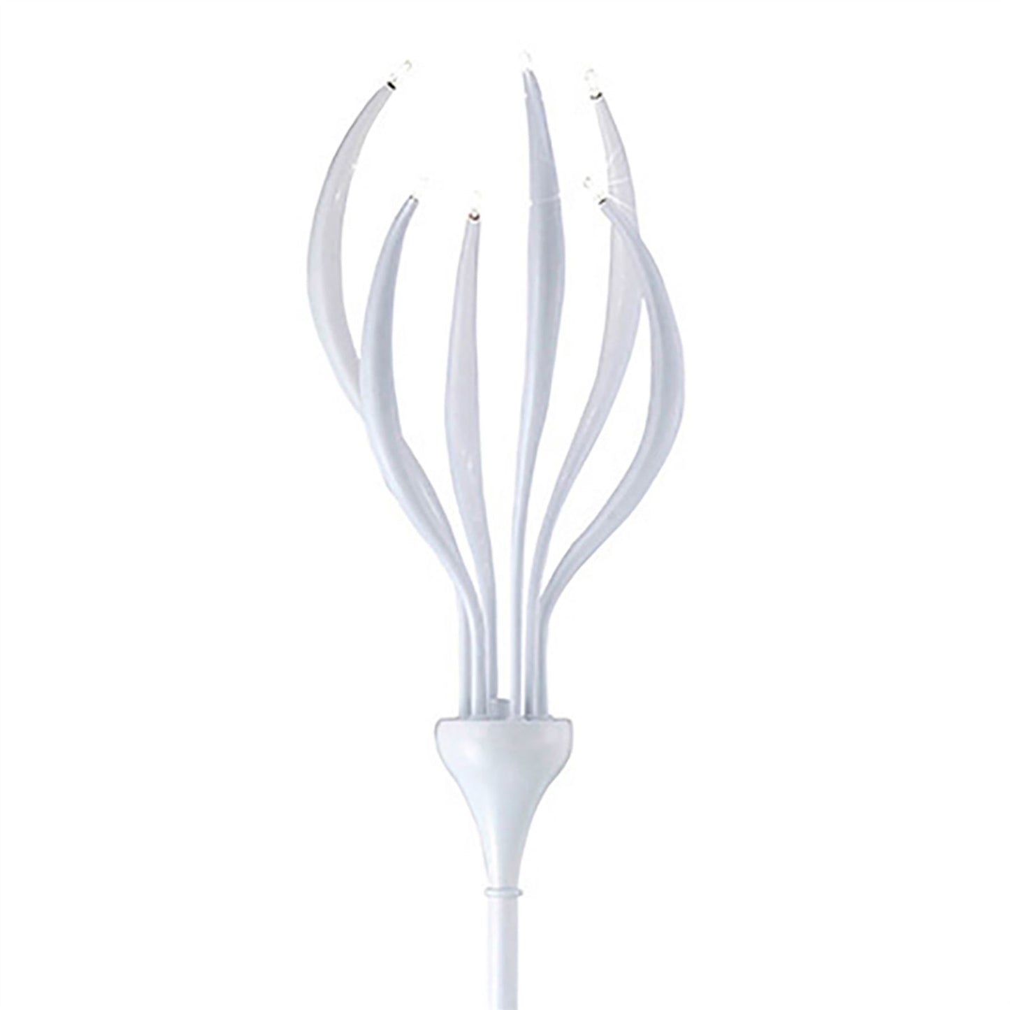 Diyas Llamas Floor Lamp 6 Light G4, Gloss White, NOT LED/CFL Compatible