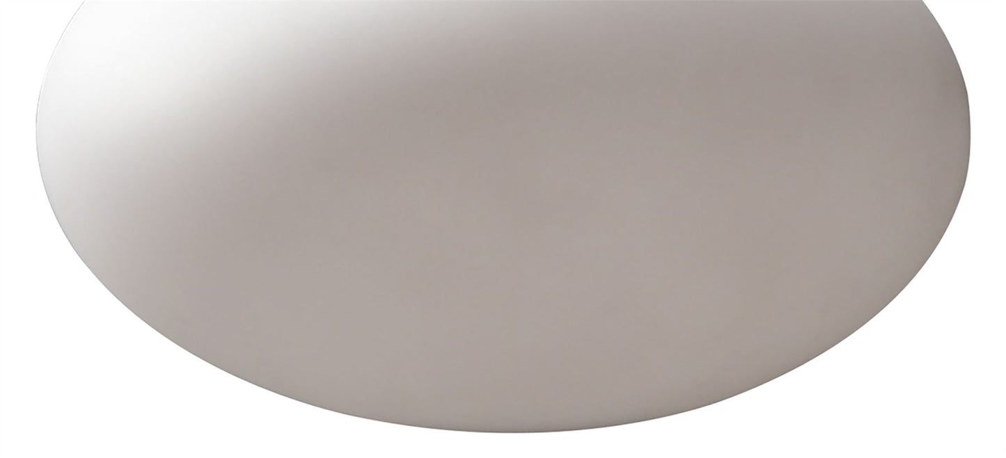 Mantra M1331 Huevo Oval Table Lamp 1 Light CFL In Line Switch Indoor, Opal White