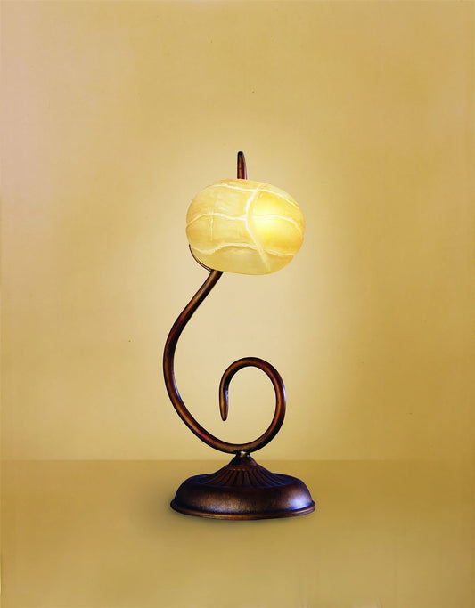 Mantra (0038 007) Wave Table Lamp 1 Light G9, Rustic Gold