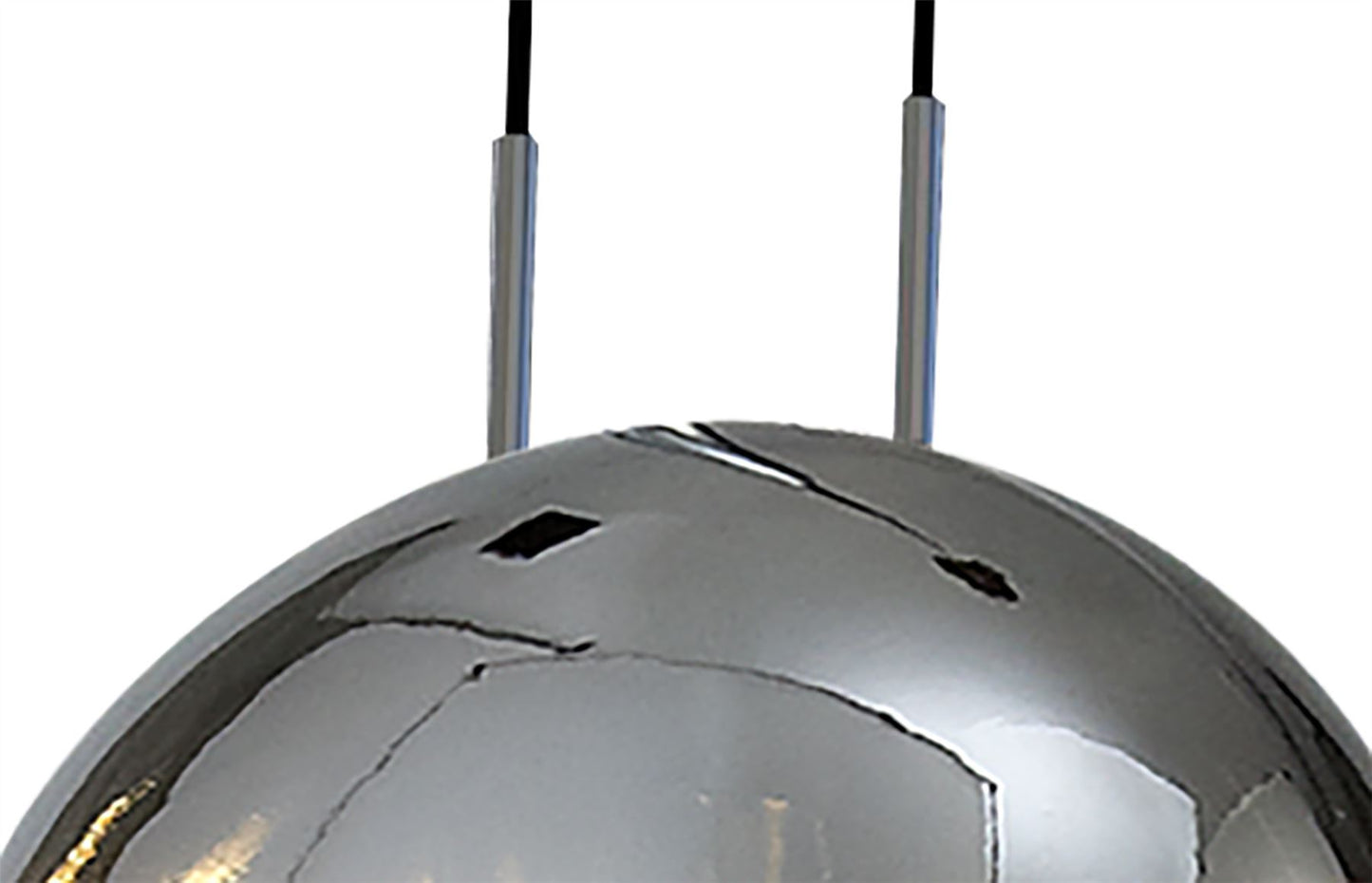 Mantra Lens Linear Pendant, 3 x E14 (Max 40W) Chrome Glass